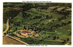 Aerial View Golf Links & Country Club Hot Springs AK Arkansas Postcard