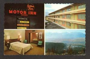 BC GOLDEN Rim Motel BRITISH COLUMBIA CANADA Postcard PC