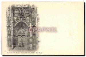 Old Postcard Rouen Portal Calende