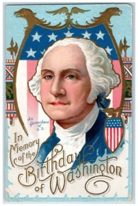 1914 Birthday George Washington As President Of US Embossed Nash Posted Postcard