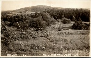 RPPC Postcard VT Windham County Wilmington Higley Hill Dirt Road ~1915 S72