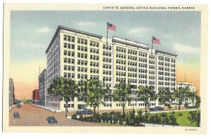 Santa Fe General Office Building, Topeka, Kansas unused Curteich