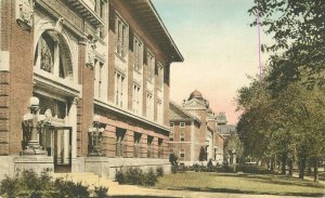 Illinois University Lincoln Hall Woman's Bldg Albertype 1938 Postcard 21-9827