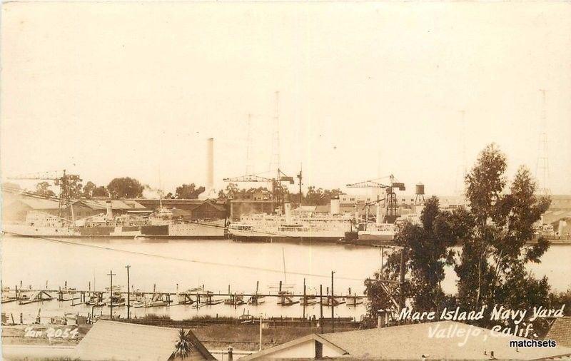 1940s Mare Island Navy Yard Vallejo California RPPC real photo 13190 Zan