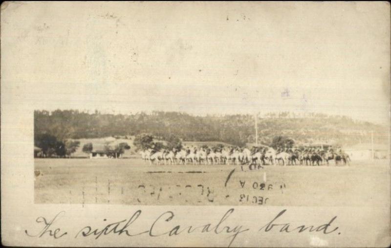 6th Calvary Band Malabang Mindanao Cancel & Stamp 1907 Real Photo Postcard