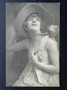 Model Posed in Front of Tree PEG O' MY HEART c1918 Postcard by Raphael Tuck 4857