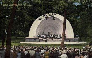 Freeport Illinois IL Krape Park Band Memorial 1930s-40s Vintage Postcard