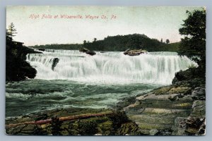 WAYNE CO. PA HIGH FALLS OF WILSENVILLE ANTIQUE POSTCARD