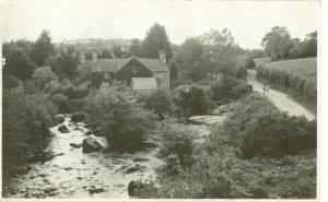 House in Country side, with river stream, early 1900s unused