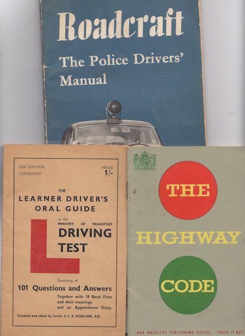 Highway Code Learner Drivers Guide Police Driving 3x Old Books