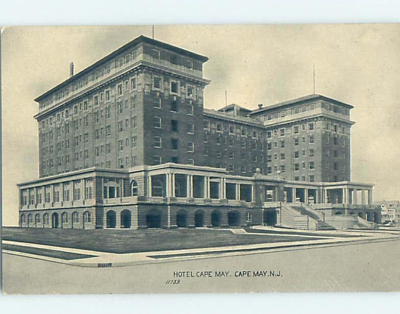 Divided-Back HOTEL SCENE Cape May - Near Wildwood & Vineland New Jersey NJ H1376