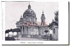 Old Postcard Torino Reale Chiesa di Superga