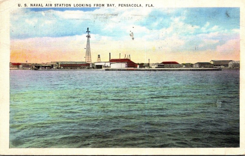 Florida Pensacola U S Naval Air Station Looking From Bay 1939