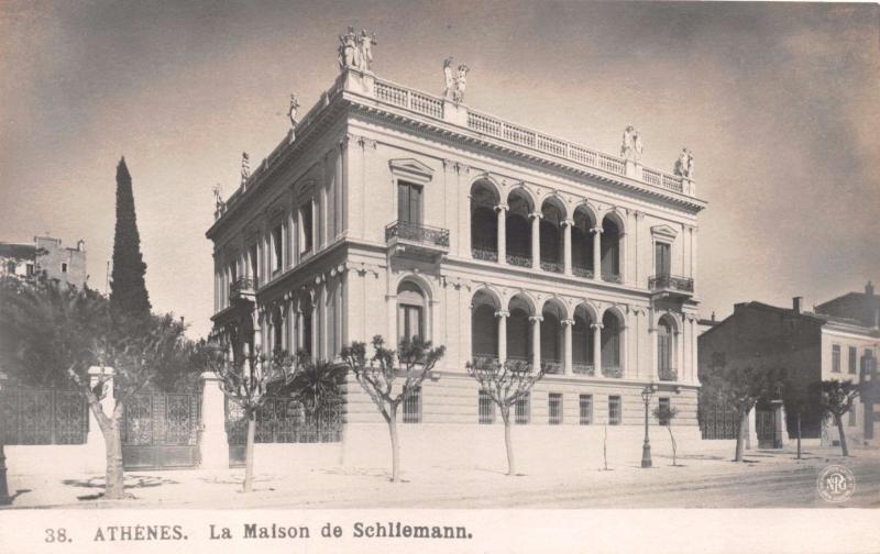 ATHENES GREECE LA MAISON SCHLIEMANN~GERMAN ARCHAEOLOGIST~ PNG 38 POSTCARD 19110s