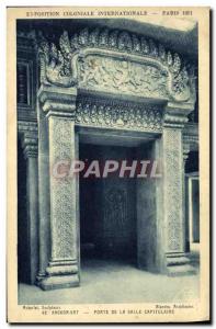 Old Postcard Exposition Coloniale Internationale Paris 1931 Angkor Wat Gate c...