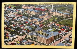 Vintage Postcard 1947 Air View Galveston's Medical Center, Galveston, Texas (TX)
