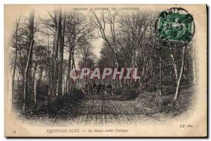 Old Postcard Hunting hounds has Compiegne Crew Olry The pack before & # 39att...