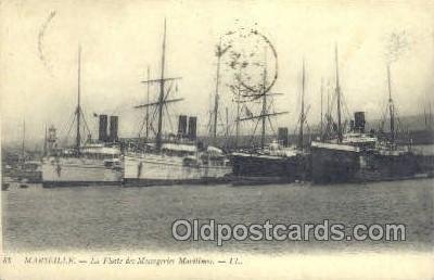 Marseille Ship 1908 postal used 1908