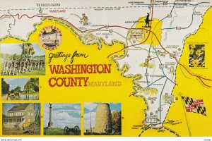 MAP ; Washington County , MARYLAND , 1950-60s #2