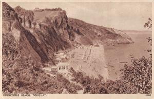 uk3005 oddicombe beach torquay devon real photo uk