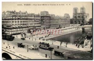 Paris - 4 - The Saint Michel and the Cite Barracks Bridge - bike - car - bus ...