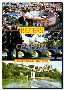 Postcard Modern Capital Vineyard Languedoc Beziers