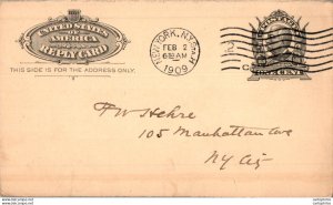 US Postal stationery 1c New York 1909