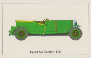 Six Speed Bentley 1929 Le Mans Race Classic Car Postcard