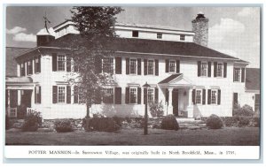 c1940 Potter Mansion Storrowton Village North Brookfield Massachusetts Postcard