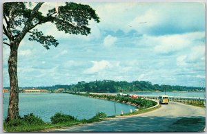 The Johore Causeway Singapore Straits Of Johoro Sightseeing Water Postcard