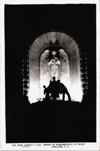 Australia Shrine Of Remembrance At Night Adelaide South Australia RPPC C059