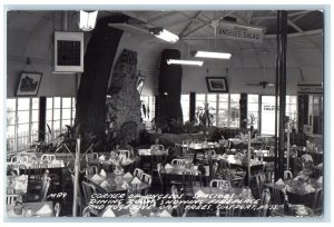 Gulfport MS RPPC Photo Postcard Corner of Angelo's Place Dining Room c1940's