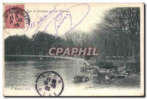 Old Postcard Bois de Boulogne lower Lake