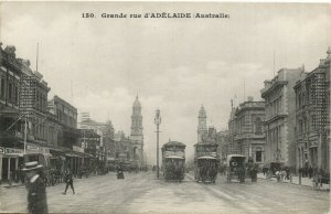 PC CPA AUSTRALIA, ADELAIDE, STREET SCENE, Vintage Postcard (b27137)