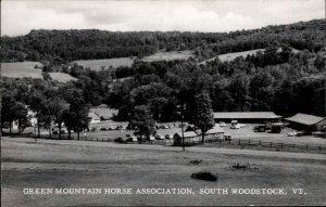 South Woodstock VT Green Mountain Horse Assoc Vintage Real Photo Postcard