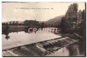 Old Postcard Perigueux Banks of the Isle Dam