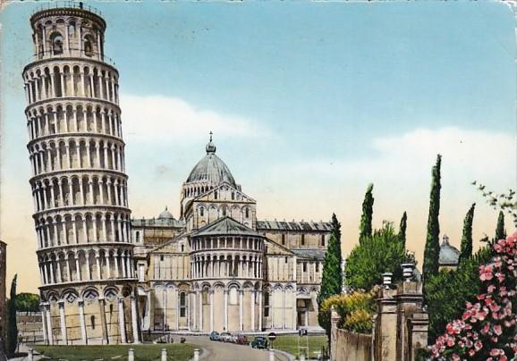 Italy Pisa The Leaning Tower and Apse of the Cathedral 1958