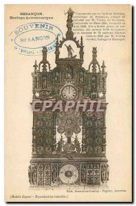 Postcard Besancon Old Clock Artronomique