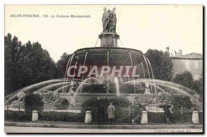 Old Postcard Aix en Provence The monumental fountain