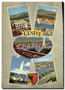 Modern Postcard Geneva Palais des Nations Aerial view The bay