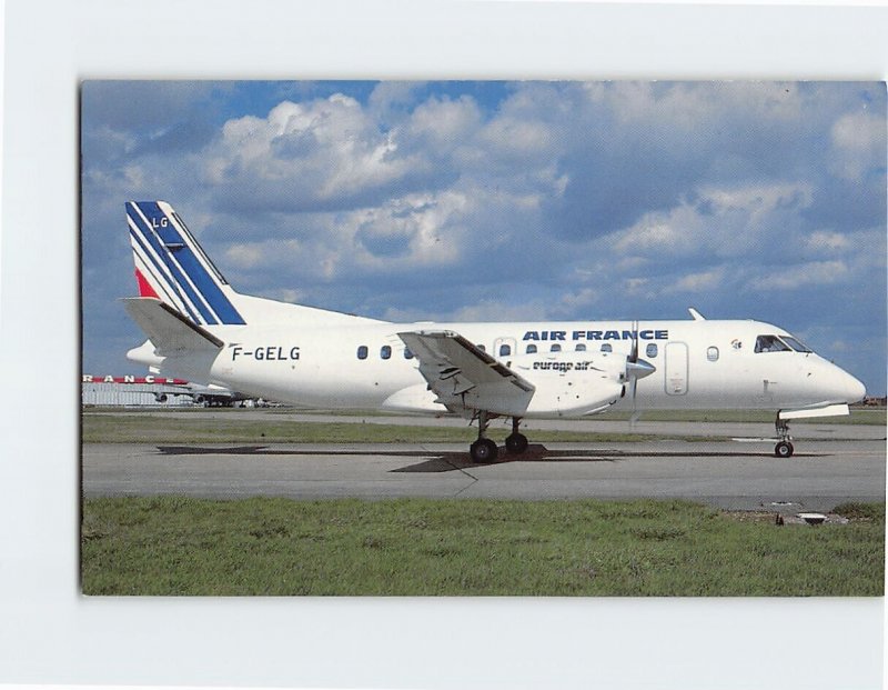 Postcard Saab SF340A F-GELG Air France Europe Air