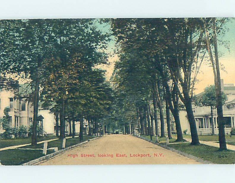 Divided-Back STREET SCENE Lockport - Near Buffalo & Niagara Falls NY W1594