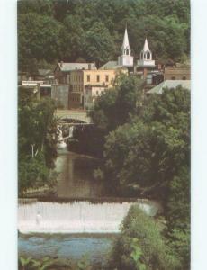 Unused Pre-1980 MAIN STREET SHOPS BY WATERFALL Springfield Vermont VT E4247