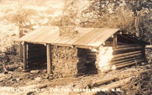 Real Photo Postcard Forestry Shelter in Kearsarge Mountain New Hampshire~121640