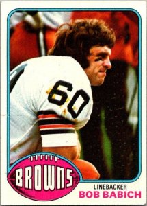 1976 Topps Football Card Bob Barich Cleveland Browns sk4215