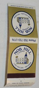 Nob Hill Casino Las Vegas Nevada 20 Strike Matchbook Cover