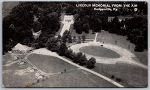 Hodgenville Kentucky 1940s Postcard Aerial View Lincoln Memorial