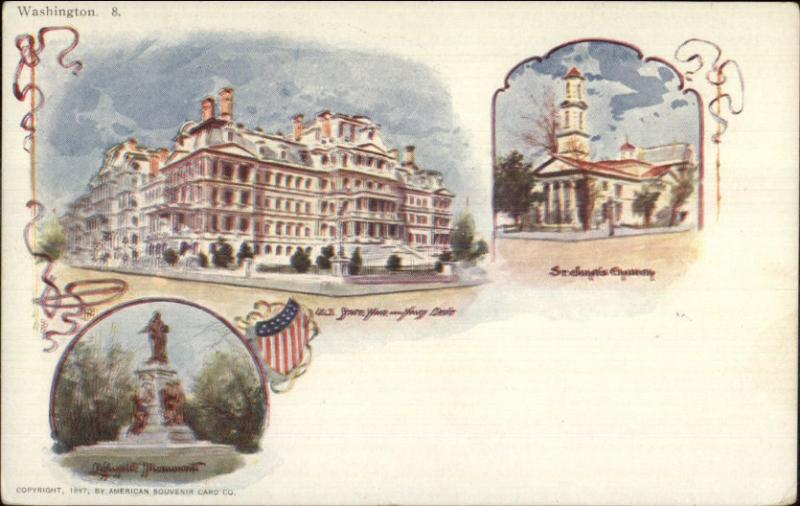 Washington DC Patriographic Souvenir c1900 Postal Card #8 Postcard