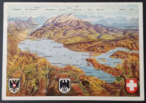 GERMAN EMPIRE THIRD 3rd REICH ORIGINAL CARD LAKE CONSTANCE (BODENSEE) 1935