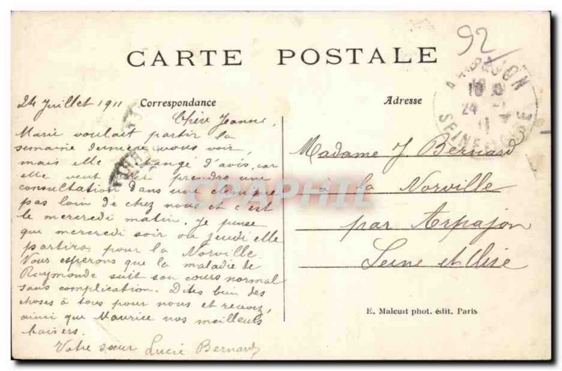 Postcard Old Levallois Perret L & # 39eglise